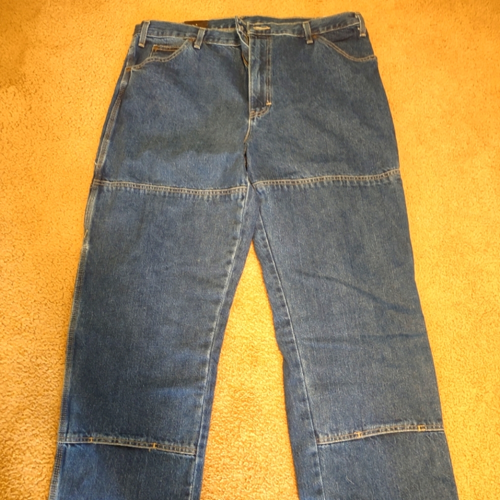 Dickies Blue Relaxed Jeans with Knee Panels